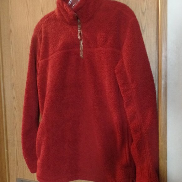 Grizzly Sherpa Ladies' Red Fluffy Sweater Jacket, Size Small - Picture 1 of 2